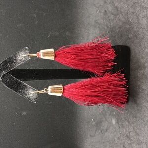 Unbranded red tassel earrings